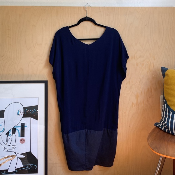 Roots | Light Navy Shift Dress S - Picture 4 of 7